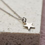 Personalised Silver Star Necklace Christmas Bauble, thumbnail 3 of 7