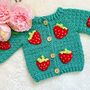 Personalised Baby/ Childrens Strawberry Cardigan, thumbnail 2 of 10