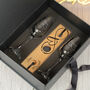 Personalised Just Married Champagne Flutes And Bottle Butler Gift Set, thumbnail 4 of 6