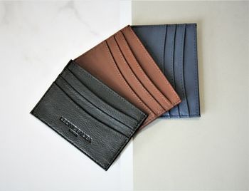 Personalised Luxury Leather Mens Slim Card Sleeve, 5 of 6