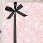 Three Sheets Of Pink 'Hello Baby' Wrapping Paper, thumbnail 1 of 2