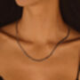 Figaro Chain Necklace Silver Gift, thumbnail 3 of 6