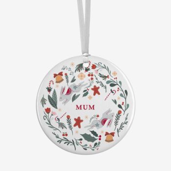 Personalised Christmas Bauble Xmas Hare, 4 of 4