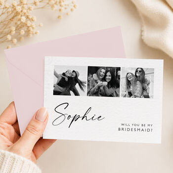 Bridesmaid Proposal Card With Photos, 7 of 12