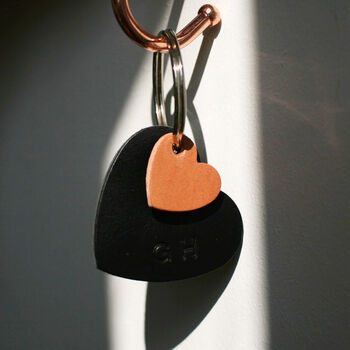 Personalised Leather Heart Keyring, 5 of 9
