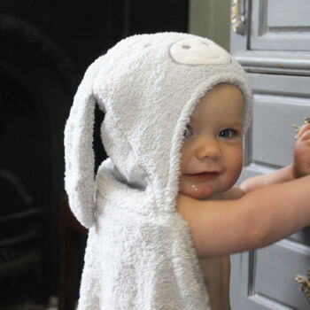 Personalised Hooded Baby Bath Towel Donkey, 2 of 5