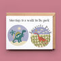 Walk In The Park Funny Dinosaur Marriage Card, thumbnail 1 of 2