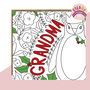Colour + Send 'Grandma' Penguin Christmas Card, thumbnail 1 of 1