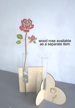 Personalised Wood And Glass Bud Vase, 4 of 5