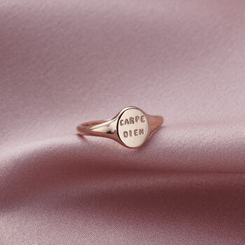 Personalised Handstamped Signet Ring, 8 of 12