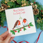 Personalised Robin Couple Christmas Card, thumbnail 1 of 7