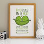 Personalised Wedding Print Peas In A Pod, thumbnail 3 of 5