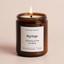 Personalised Big Hugs Thinking Of You Soy Wax Candle, thumbnail 1 of 5