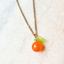 Glass Bead Fruit Charm Necklace, thumbnail 2 of 3