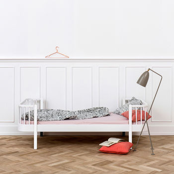 Luxury Wood Toddler Bed In White, 4 of 4