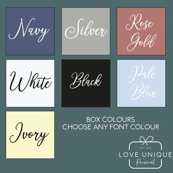 Personalised Bridesmaid Box Choose Your Colour, 7 of 7