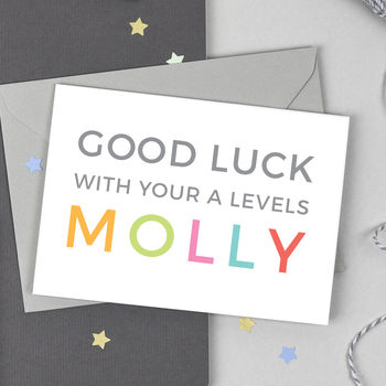 Personalised Good Luck A Levels Card, 3 of 3