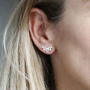 Sterling Silver Eastern Starburst Studs, 2 of 7