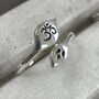 Sterling Silver Ohm Lotus Ring, thumbnail 1 of 8