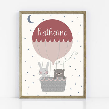 Up Up And Away Air Balloon Nursery Print, 4 of 5