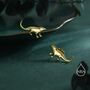 Sterling Silver Tiny Bearded Dragon Stud Earrings, thumbnail 6 of 12