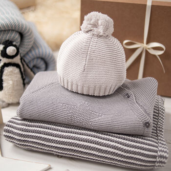 Baby Luxury Mini Stripe Knitted Gift Box, 5 of 12