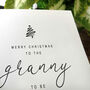 Personalised Christmas Card For Special Grandmother, Handmade, thumbnail 2 of 4