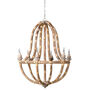 Large Natural Rattan Chandelier, thumbnail 1 of 2