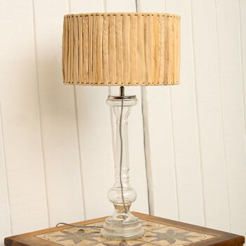 Betsy Glass And Banana Leaf Shade Table Lamp, 2 of 4