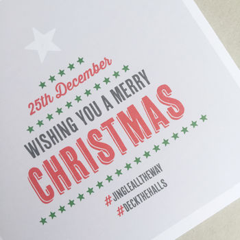 Personalised Hashtag Christmas Card, 4 of 7