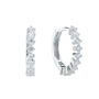 Mimi Crystal Silver Original Huggie Earrings, thumbnail 1 of 2