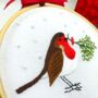 Christmas Robin Embroidery Kit, thumbnail 7 of 11