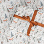 Christmas Forest Fox Gift Wrapping Paper Roll, thumbnail 3 of 3