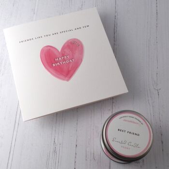 Happy Birthday Card And Candle Gift: Pink Heart, 4 of 5