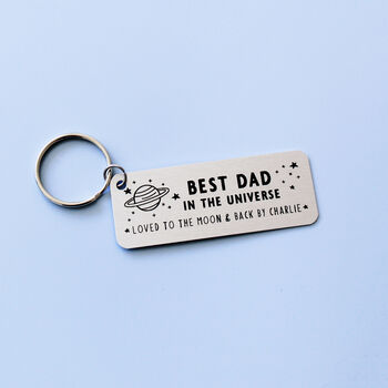 Best Dad In The Universe Personalised Keyring, 2 of 7