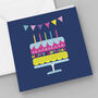 Happy Birthday Cake With Bunting Card Set Of Two, thumbnail 2 of 2