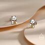 Sterling Silver Japanese Maneki Neko Cat Stud Earrings, thumbnail 7 of 10