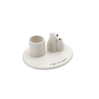 Winter Wishes 'Let It Snow' Candlestick Holder, 4 of 4