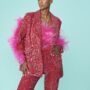 Luxe Pink Sequin Blazer Jacket, thumbnail 2 of 4