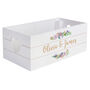 Personalised Floral Couples Wooden Crate Organiser, thumbnail 4 of 4