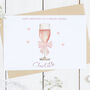 Personalised Pink Prosecco Friend Birthday Card, thumbnail 2 of 2