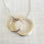 Twist Double Circle Pendant In Sterling Silver, thumbnail 4 of 7