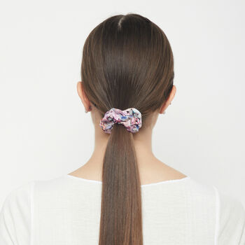 100% Silk Small Scrunchie Tiny Bloom, 2 of 3