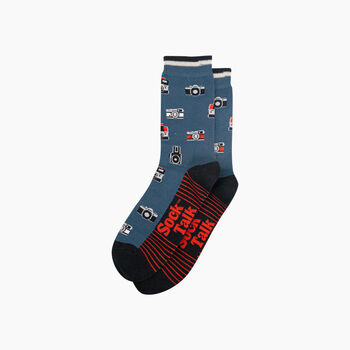 Vintage Camera Bamboo Socks In Teal, 3 of 4