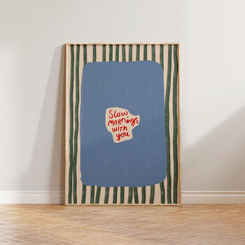 Slow Mornings With You Striped Print, 8 of 8