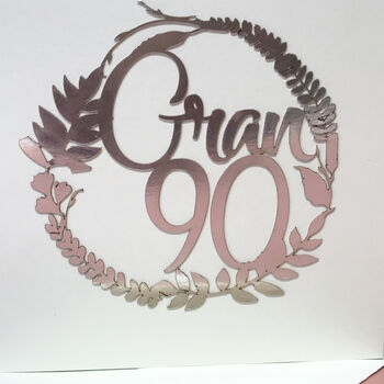 Personalised 90th Floral Birthday Papercut Card, 10 of 12