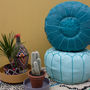 Moroccan Coloured Leather Pouffe, thumbnail 12 of 12