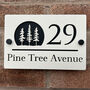 Personalised Pine Tree Design House Acrylic Number Sign, thumbnail 1 of 4