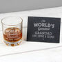 Personalised Whisky Glass And Slate Coaster Set, thumbnail 3 of 6