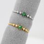 Vintage Inspired Emerald Green Dot Cz Ring, thumbnail 6 of 12